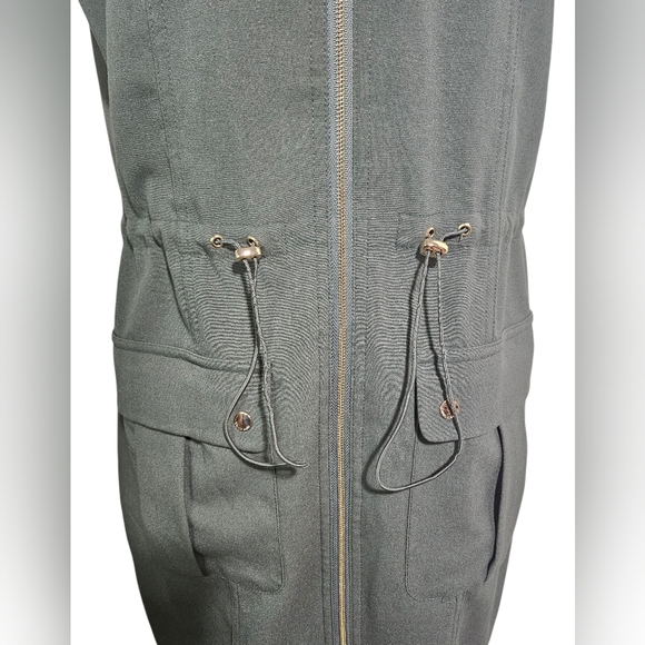 Calvin Klein Army Green Full Zip Dress 12 - Picture 5 of 9